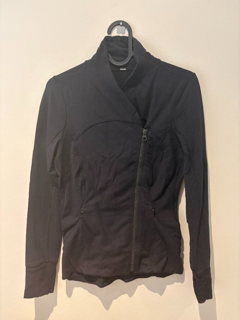 Lululemon Bhakti Yoga Jacket Black Asymmetrical Zip